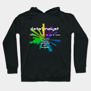 Data Analyst Dictionary Definition | Polar Chart Black Hoodie